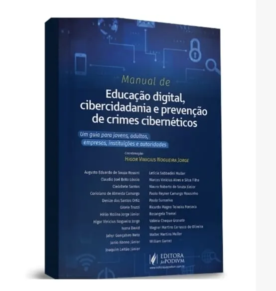 Capa da obra Manual de Educação Digital, Cibercidadania e Prevenção de Crimes Cibernéticos.